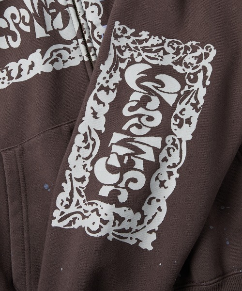 YESEYESEE(イエスアイシー)の「Scanned Zip-up Hoodie(パーカー・メンズ・ダークブラウン/ブルー系その他・M/S/XL/L)」の8枚目の写真