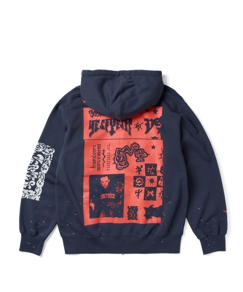 YESEYESEE(イエスアイシー)の「Scanned Zip-up Hoodie(パーカー・メンズ・ダークブラウン/ブルー系その他・M/S/XL/L)」の15枚目の写真