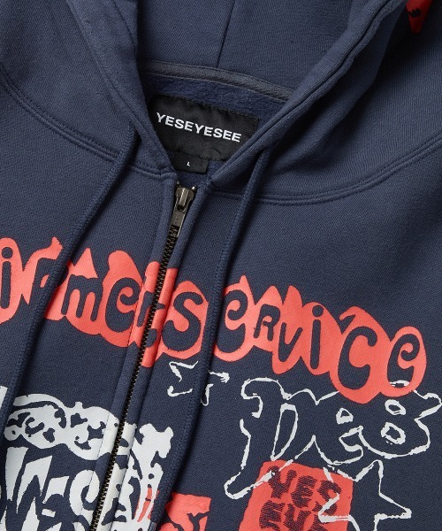YESEYESEE(イエスアイシー)の「Scanned Zip-up Hoodie(パーカー・メンズ・ダークブラウン/ブルー系その他・M/S/XL/L)」の16枚目の写真