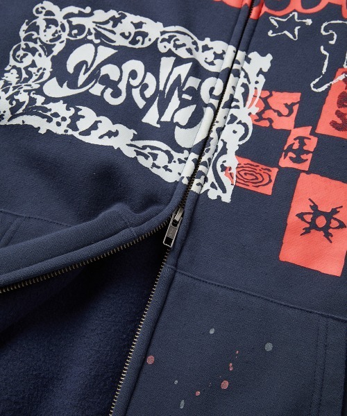 YESEYESEE(イエスアイシー)の「Scanned Zip-up Hoodie(パーカー・メンズ・ダークブラウン/ブルー系その他・M/S/XL/L)」の21枚目の写真