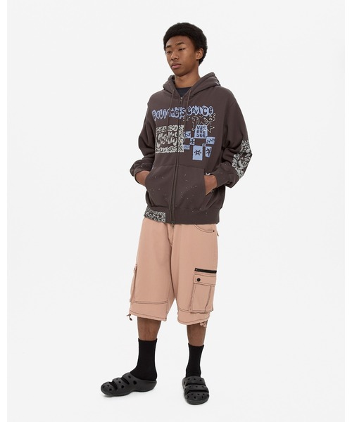 YESEYESEE(イエスアイシー)の「Scanned Zip-up Hoodie(パーカー・メンズ・ダークブラウン/ブルー系その他・M/S/XL/L)」の14枚目の写真