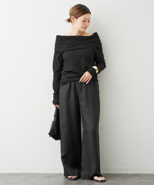 Deuxieme Classe（ドゥーズィエムクラス）の「*Si/R イージーパンツ（その他パンツ・レディース・アイボリー/ブラック・36/34/38）」の20枚目の写真