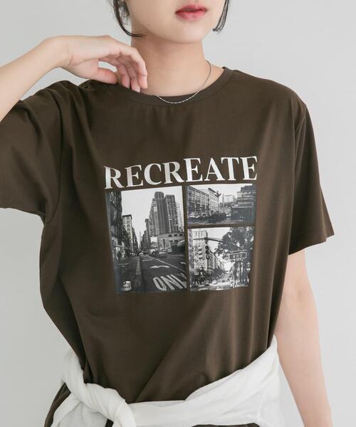 ITEMS URBANRESEARCH(アイテムズ アーバンリサーチ)の「箔プリントフォトTシャツ(Tシャツ/カットソー・レディース・ホワイト系その他/ブラウン/ホワイト/ネイビー・FREE)」の8枚目の写真