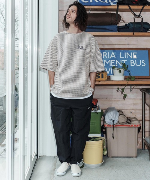No Rain No Rainbow(ノーレインノーレインボー)の「mt10383-waffle knit cut&sewn カットソー(NR26S-03)(Tシャツ/カットソー・メンズ・ネイビー×ホワイト/ブラック/グレー×ホワイト・L/M/S)」の12枚目の写真