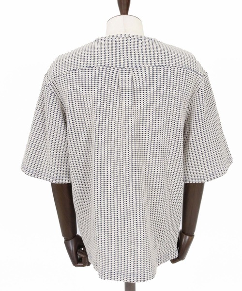 No Rain No Rainbow(ノーレインノーレインボー)の「mt10383-waffle knit cut&sewn カットソー(NR26S-03)(Tシャツ/カットソー・メンズ・ネイビー×ホワイト/ブラック/グレー×ホワイト・L/M/S)」の22枚目の写真
