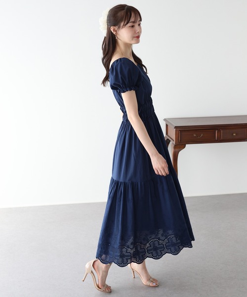 BLUEEAST(ブルーイースト)の「コットンレースオフショルダーワンピース(ワンピース・レディース・サックスブルー/ホワイト/ネイビー・MEDIUM)」の21枚目の写真