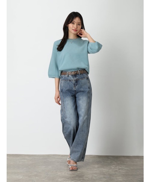 fifth（フィフス）の「フロントデザインデニム（デニムパンツ・レディース・ブルー・M）」の10枚目の写真