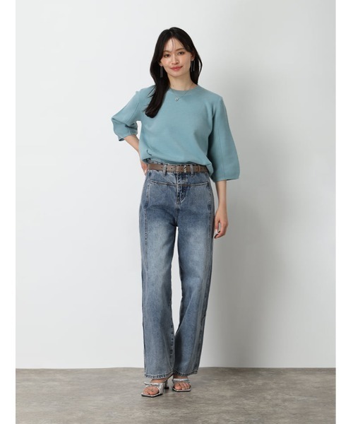 fifth（フィフス）の「フロントデザインデニム（デニムパンツ・レディース・ブルー・M）」の11枚目の写真