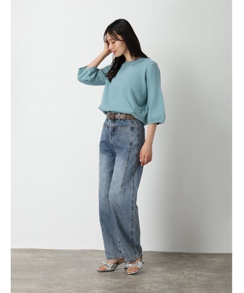 fifth（フィフス）の「フロントデザインデニム（デニムパンツ・レディース・ブルー・M）」の13枚目の写真