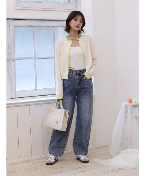 fifth（フィフス）の「フロントデザインデニム（デニムパンツ・レディース・ブルー・M）」の4枚目の写真