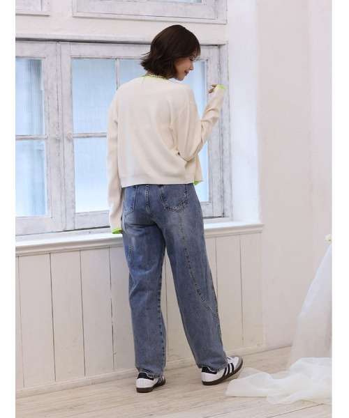 fifth（フィフス）の「フロントデザインデニム（デニムパンツ・レディース・ブルー・M）」の8枚目の写真