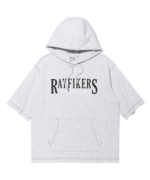 RAYFIKERS（レイフィカース）の「ロゴステッチ半袖フードパーカーライトグレー (MP7TU430-071)（パーカー）」