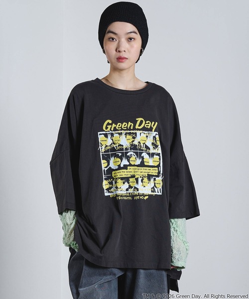 GOOD ROCK SPEED(グッドロックスピード)の「【ROSE BUD別注】(GOOD ROCK SPEED)GREENDAY TSHIRT(Tシャツ/カットソー・レディース・ブラック・ONE SIZE)」の1枚目の写真