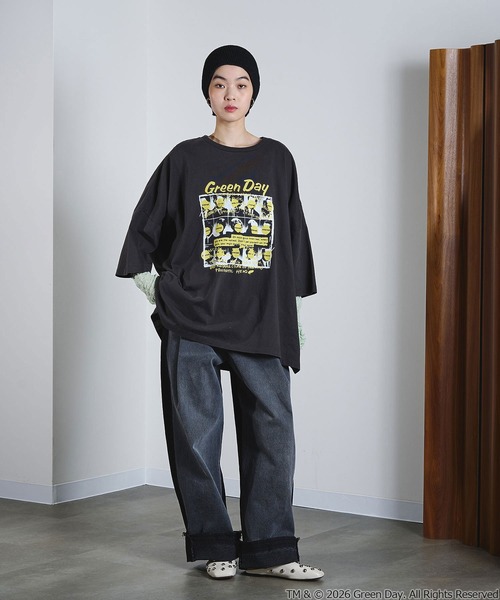 GOOD ROCK SPEED(グッドロックスピード)の「【ROSE BUD別注】(GOOD ROCK SPEED)GREENDAY TSHIRT(Tシャツ/カットソー・レディース・ブラック・ONE SIZE)」の4枚目の写真