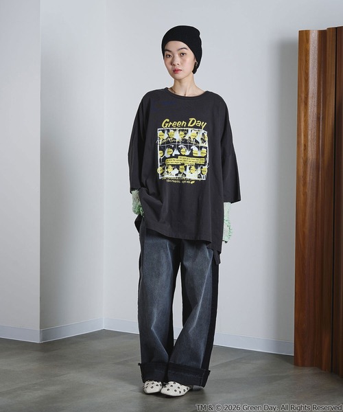GOOD ROCK SPEED(グッドロックスピード)の「【ROSE BUD別注】(GOOD ROCK SPEED)GREENDAY TSHIRT(Tシャツ/カットソー・レディース・ブラック・ONE SIZE)」の5枚目の写真
