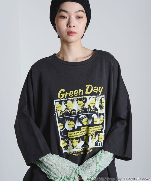GOOD ROCK SPEED(グッドロックスピード)の「【ROSE BUD別注】(GOOD ROCK SPEED)GREENDAY TSHIRT(Tシャツ/カットソー・レディース・ブラック・ONE SIZE)」の9枚目の写真