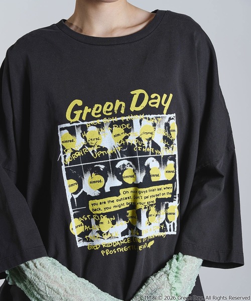 GOOD ROCK SPEED(グッドロックスピード)の「【ROSE BUD別注】(GOOD ROCK SPEED)GREENDAY TSHIRT(Tシャツ/カットソー・レディース・ブラック・ONE SIZE)」の10枚目の写真