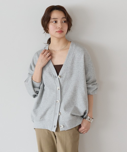 HEART MARKET(ハートマーケット)の「ふんわり裾ギャザー裏毛カーディガン(カーディガン/ボレロ・レディース・ブラック/レッド/ナチュラル/グレー・FREE)」の5枚目の写真