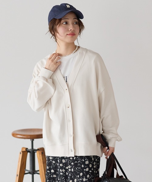HEART MARKET(ハートマーケット)の「ふんわり裾ギャザー裏毛カーディガン(カーディガン/ボレロ・レディース・ブラック/レッド/ナチュラル/グレー・FREE)」の18枚目の写真