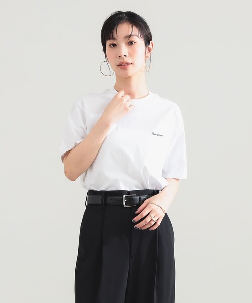 Demi-Luxe BEAMS(デミルクス ビームス)の「Barbour / DALTON ロゴ Tシャツ(Tシャツ/カットソー・レディース・ホワイト/ネイビー/ブラック・34)」の2枚目の写真