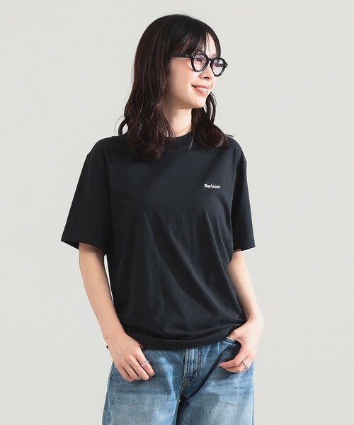Demi-Luxe BEAMS(デミルクス ビームス)の「Barbour / DALTON ロゴ Tシャツ(Tシャツ/カットソー・レディース・ホワイト/ネイビー/ブラック・34)」の3枚目の写真