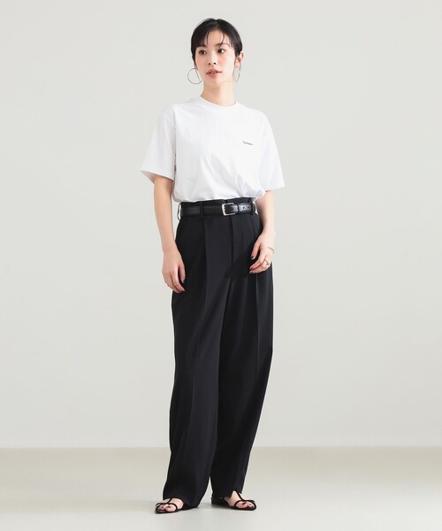 Demi-Luxe BEAMS(デミルクス ビームス)の「Barbour / DALTON ロゴ Tシャツ(Tシャツ/カットソー・レディース・ホワイト/ネイビー/ブラック・34)」の4枚目の写真