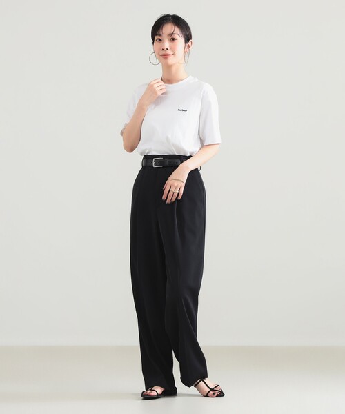 Demi-Luxe BEAMS(デミルクス ビームス)の「Barbour / DALTON ロゴ Tシャツ(Tシャツ/カットソー・レディース・ホワイト/ネイビー/ブラック・34)」の5枚目の写真