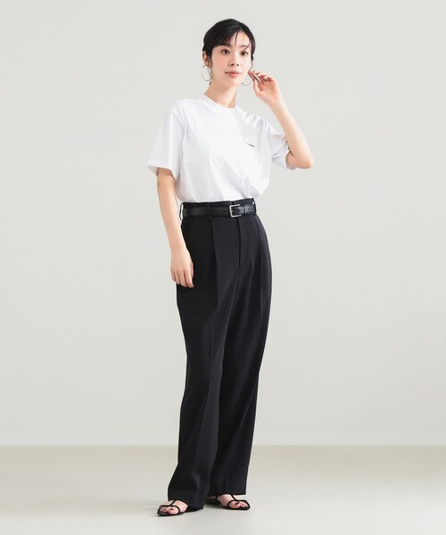 Demi-Luxe BEAMS(デミルクス ビームス)の「Barbour / DALTON ロゴ Tシャツ(Tシャツ/カットソー・レディース・ホワイト/ネイビー/ブラック・34)」の6枚目の写真