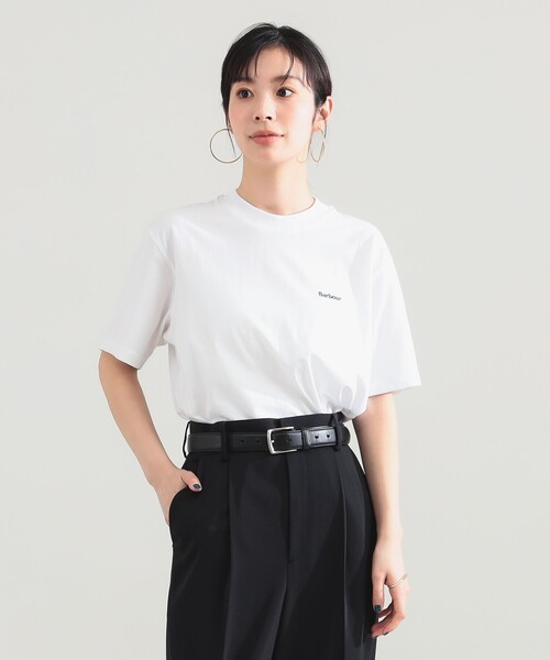 Demi-Luxe BEAMS(デミルクス ビームス)の「Barbour / DALTON ロゴ Tシャツ(Tシャツ/カットソー・レディース・ホワイト/ネイビー/ブラック・34)」の7枚目の写真