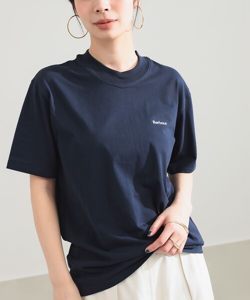 Demi-Luxe BEAMS(デミルクス ビームス)の「Barbour / DALTON ロゴ Tシャツ(Tシャツ/カットソー・レディース・ホワイト/ネイビー/ブラック・34)」の1枚目の写真