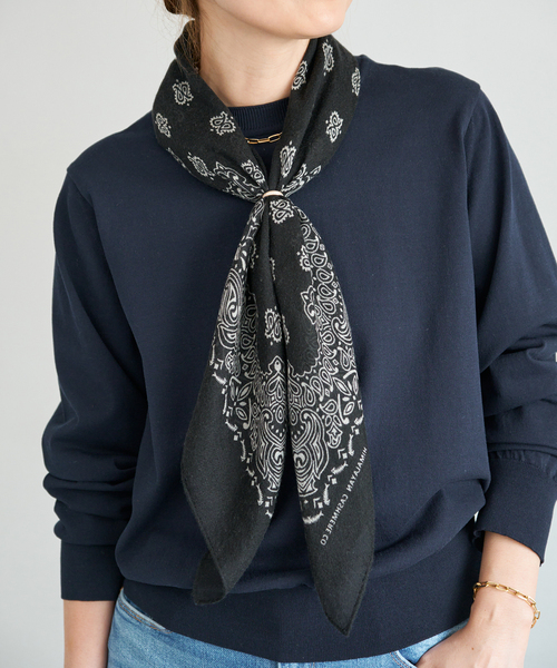 Deuxieme Classe（ドゥーズィエムクラス）の「【HIMALAYAN CASHMERE/ヒマラヤン カシミヤ】COMPANY CLASSIC BANDA（ストール/ショール・レディース・ブラウン/ブラック・FREE）」の3枚目の写真