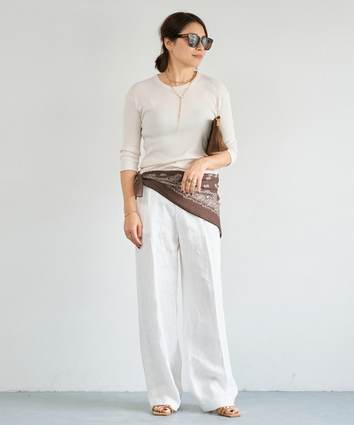 Deuxieme Classe（ドゥーズィエムクラス）の「【HIMALAYAN CASHMERE/ヒマラヤン カシミヤ】COMPANY CLASSIC BANDA（ストール/ショール・レディース・ブラウン/ブラック・FREE）」の6枚目の写真