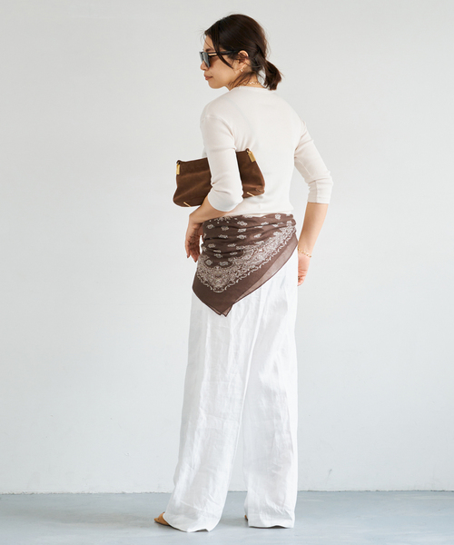 Deuxieme Classe（ドゥーズィエムクラス）の「【HIMALAYAN CASHMERE/ヒマラヤン カシミヤ】COMPANY CLASSIC BANDA（ストール/ショール・レディース・ブラウン/ブラック・FREE）」の7枚目の写真