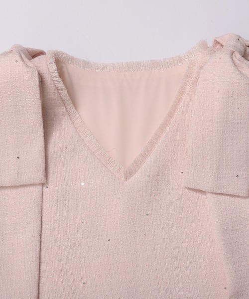 MERAKI(メラキ)の「ツイードリボンジレ(ベスト・レディース・ブラック/ピンク/ホワイト・FREE)」の22枚目の写真