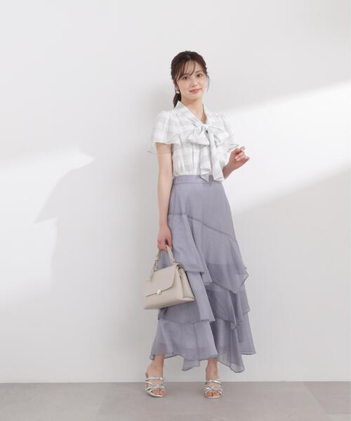 PROPORTION BODY DRESSING(プロポーションボディドレッシング)の「ランダムティアードシアースカート / 1216120400(スカート・レディース・ホワイト系その他/ブルー・MEDIUM/P/S)」の19枚目の写真