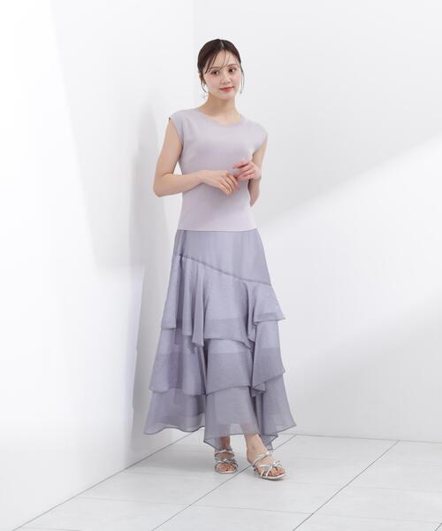 PROPORTION BODY DRESSING(プロポーションボディドレッシング)の「ランダムティアードシアースカート / 1216120400(スカート・レディース・ホワイト系その他/ブルー・MEDIUM/P/S)」の21枚目の写真