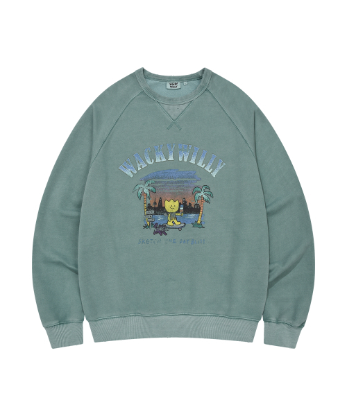 Wacky WiLLy(ワッキーウィリー)の「ウォッシングワンポイントスウェットグリーン(スウェット・レディース・その他・MEDIUM/LARGE/X-LARGE/SMALL)」の1枚目の写真