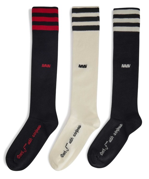  x AVAVAV ロングソックス セット adidas BY AVAVAV KNEE SOCKS 3pack / アディダス アヴァヴァヴ