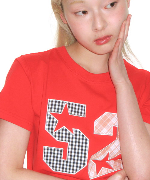 AMESWORLDWIDE(アメスワールドワイド)の「52 APPLIQUE TEE RED(Tシャツ/カットソー・レディース・その他・SMALL/MEDIUM/LARGE)」の8枚目の写真
