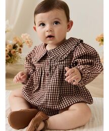 JAMIE KAY（ジェイミーケイ）の「長袖プレイスーツCinnamon Gingham（ロンパース）」