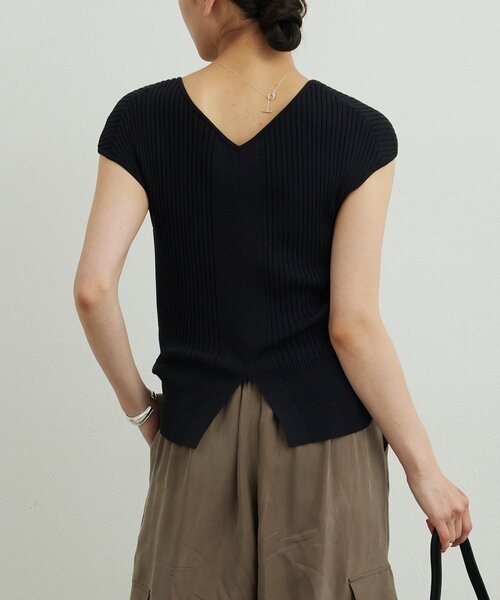 GALLARDAGALANTE(ガリャルダガランテ)の「ランダムリブニット(ニット/セーター・レディース・ブラック/オレンジ・FREE)」の5枚目の写真