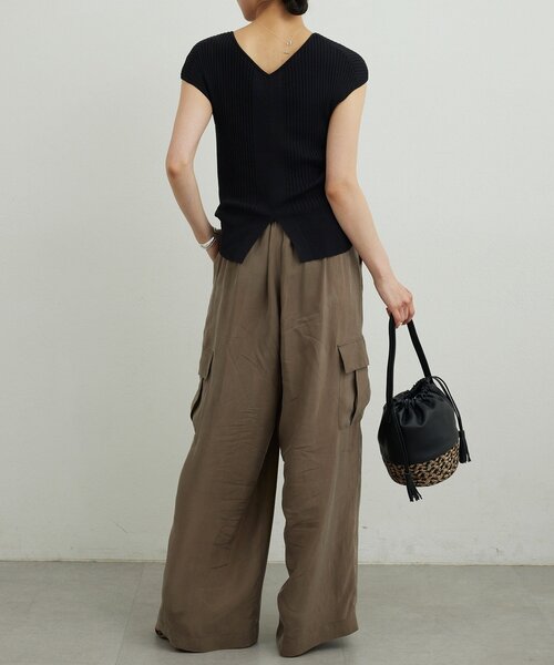 GALLARDAGALANTE(ガリャルダガランテ)の「ランダムリブニット(ニット/セーター・レディース・ブラック/オレンジ・FREE)」の8枚目の写真