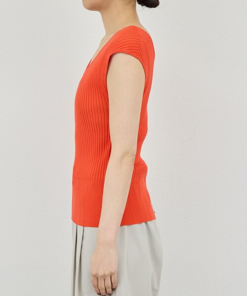 GALLARDAGALANTE(ガリャルダガランテ)の「ランダムリブニット(ニット/セーター・レディース・ブラック/オレンジ・FREE)」の16枚目の写真