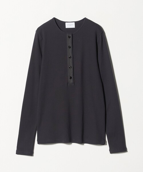 UNITED ARROWS（ユナイテッドアローズ）の「コットン フライス ヘンリーネック ロング Tシャツ（Tシャツ/カットソー・レディース・オフホワイト/ネイビー・FREE）」の13枚目の写真