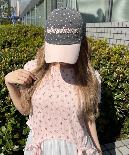WC（ダブル シー）の「スターパターンキャップ（キャップ・レディース・ピンク/ホワイト・FREE）」の3枚目の写真