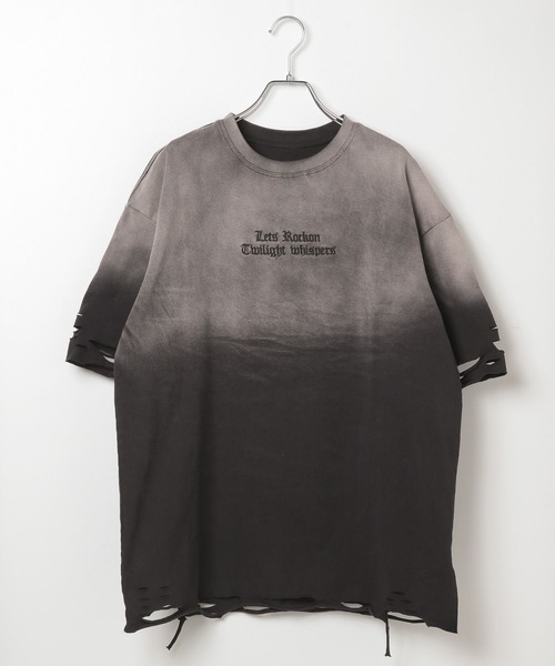 LAND MUSEUM(ランドミュージアム)の「LAND MUSEUM/グラデダメージTシャツ(Tシャツ/カットソー・メンズ・チャコール・LARGE/MEDIUM)」の11枚目の写真