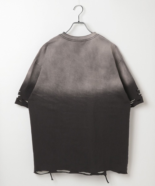 LAND MUSEUM(ランドミュージアム)の「LAND MUSEUM/グラデダメージTシャツ(Tシャツ/カットソー・メンズ・チャコール・LARGE/MEDIUM)」の15枚目の写真