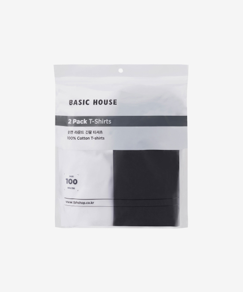 BASIC HOUSE（ベーシックハウス）の「[2PACK] 綿30番手 リラックスフィット 長袖Tシャツ 2パック (2色)（Tシャツ/カットソー・レディース・ホワイト/ブラック・105/85/90/95/100/110/115）」の9枚目の写真