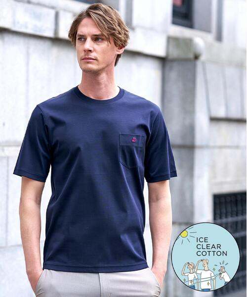 DRESSTERIOR(ドレステリア)の「【接触冷感/抗菌防臭/消臭】ICE CLEAR COTTON ポケットTシャツ(Tシャツ/カットソー・メンズ・ホワイト/ブラウン系その他/ブラック/ネイビー/ダークグレー/ピンク・90/94/92/91)」の5枚目の写真