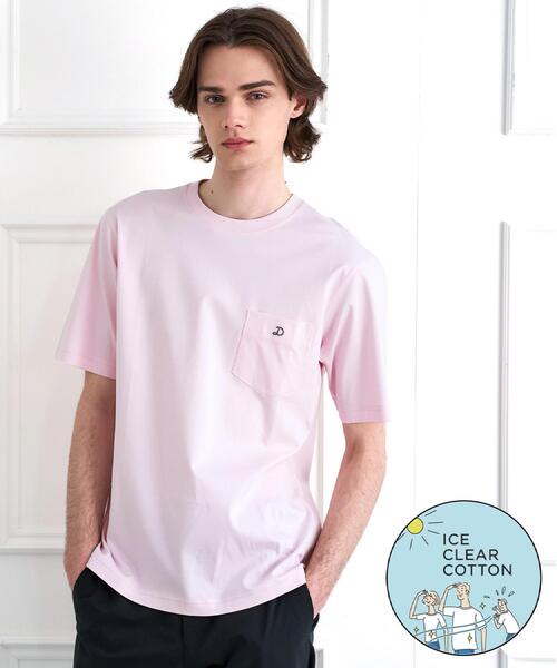 DRESSTERIOR(ドレステリア)の「【接触冷感/抗菌防臭/消臭】ICE CLEAR COTTON ポケットTシャツ(Tシャツ/カットソー・メンズ・ホワイト/ブラウン系その他/ブラック/ネイビー/ダークグレー/ピンク・90/94/92/91)」の6枚目の写真